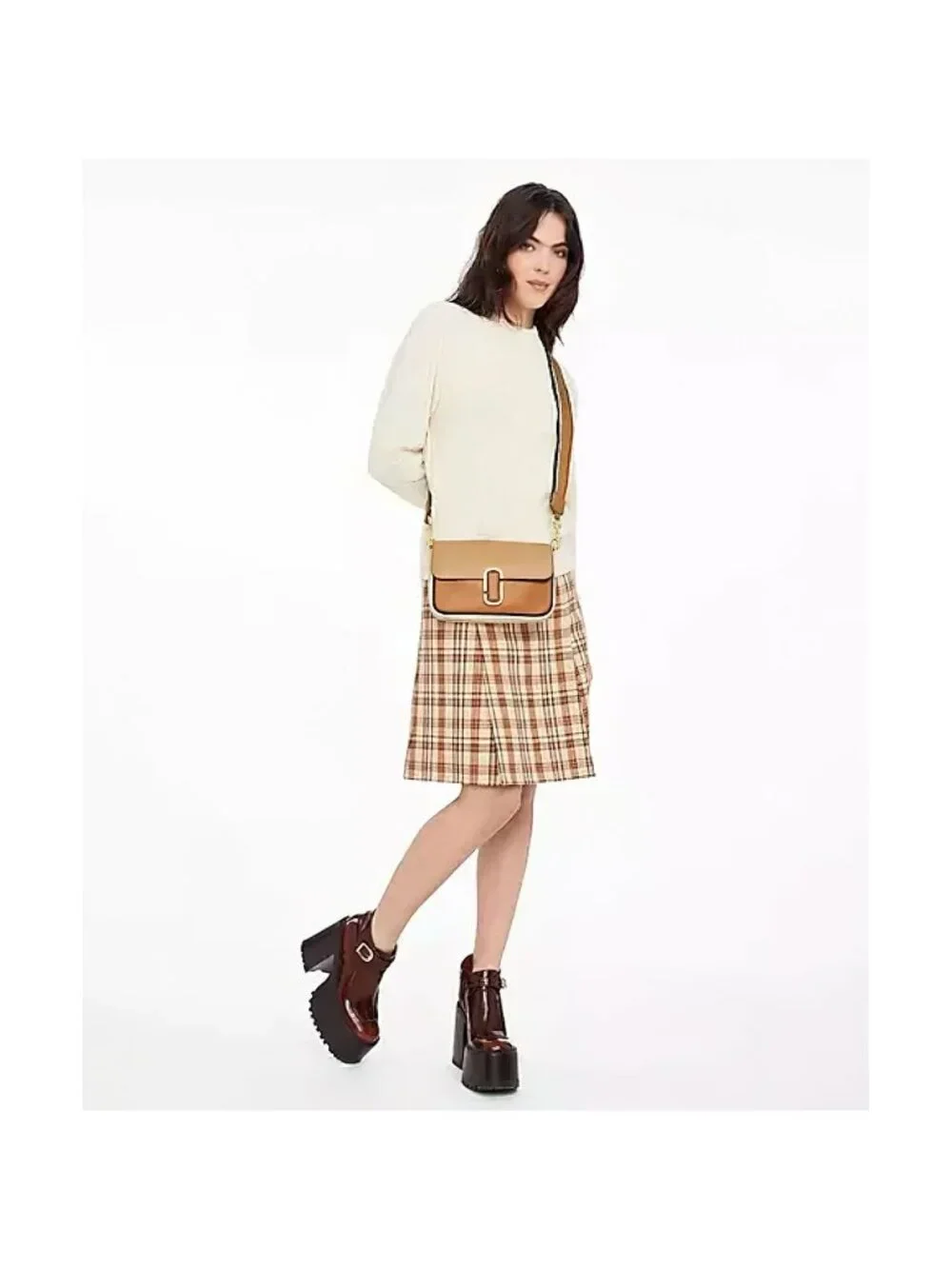 Marc Jacobs Women's The Color Block J Marc Crossbody Bag Brown OS